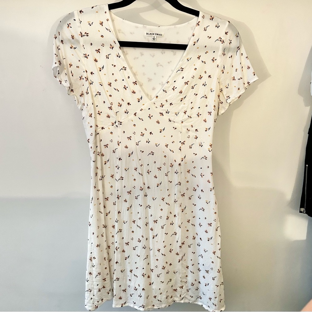 Black Sean Floral Mini Dress